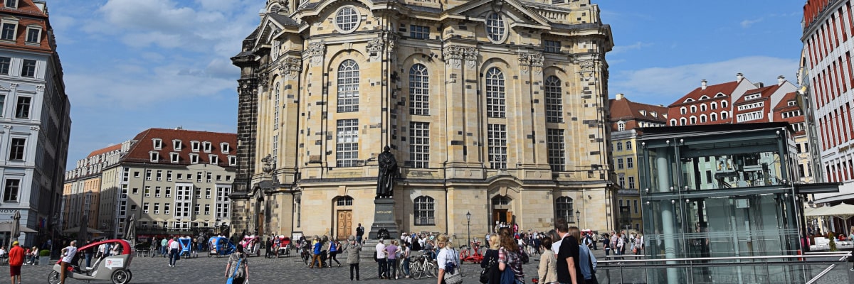 La Frauenkirche de Dresde a la luz del día