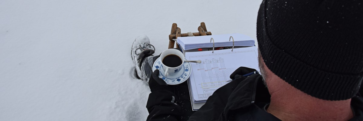 Pausa técnica en la nieve